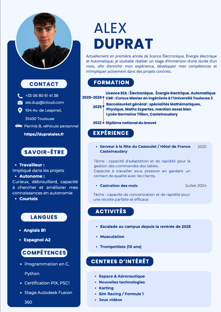 CV Alex Duprat